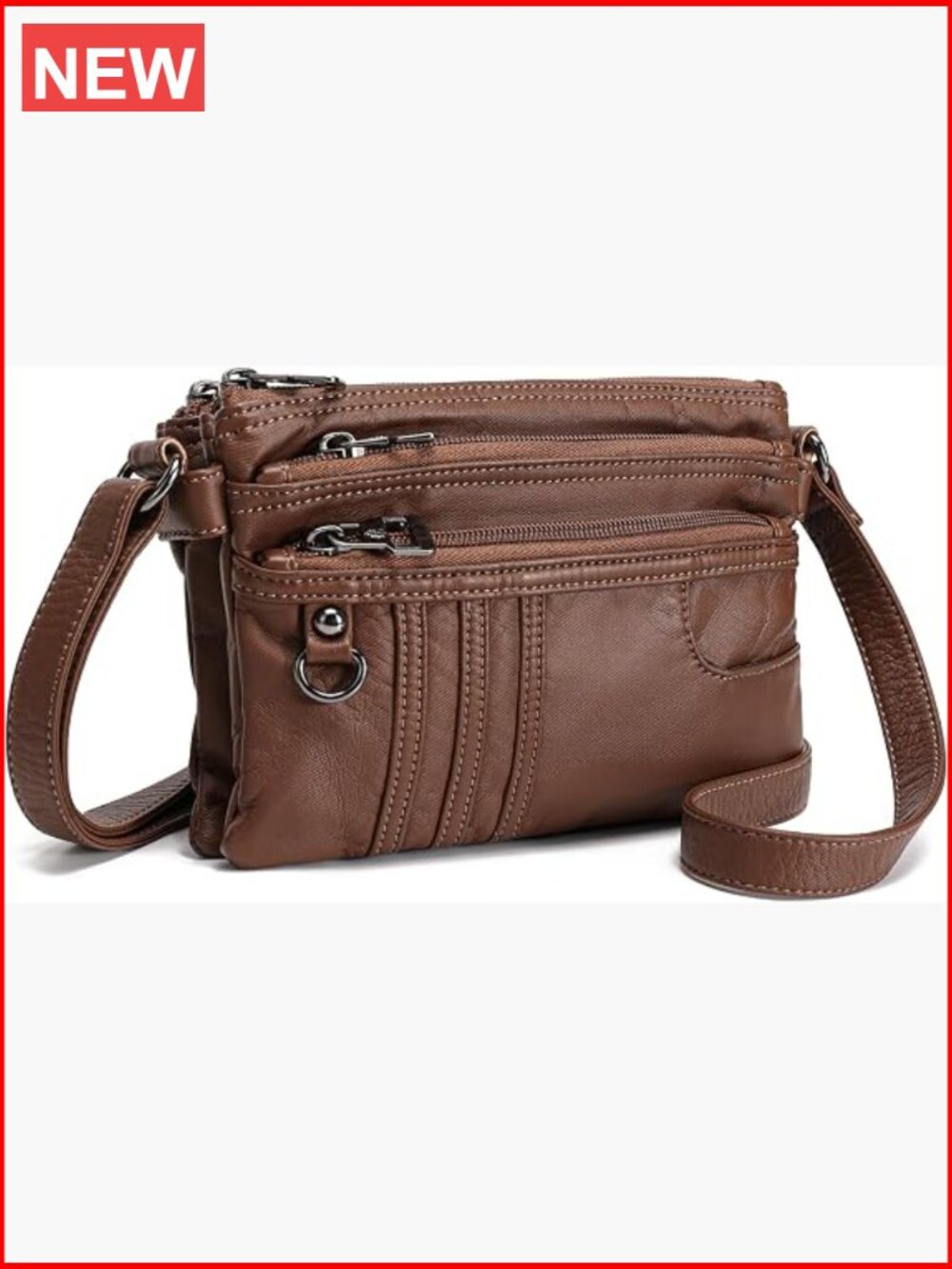 Small Crossbody Purse with Multiple Pockets Faux Leather Cell Phone Bag